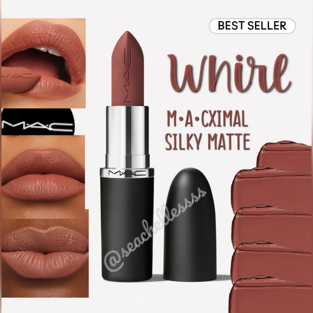 MACximal Silky Matte Lipstick Whirl Dirty Rose Brand New In Box Authentic